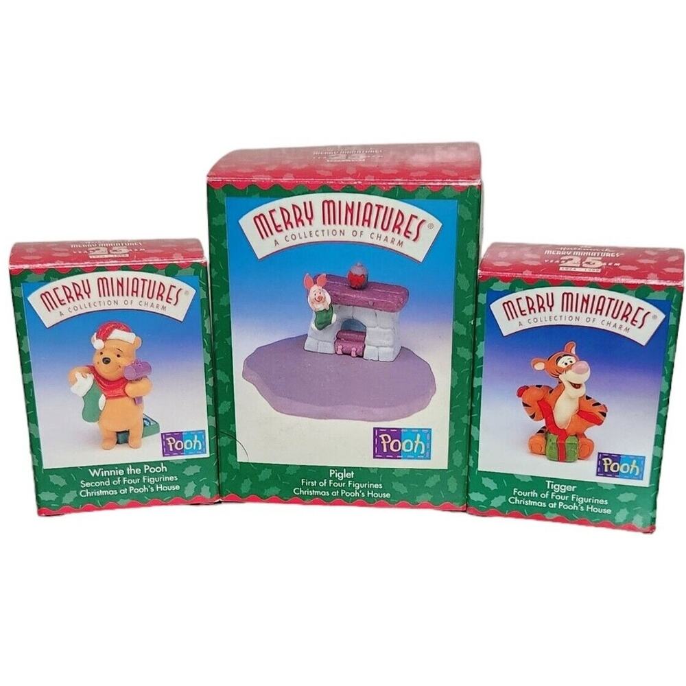 Hallmark Merry Miniatures Disney Pooh's House (25 Years Of Charm 74-99) Open Box